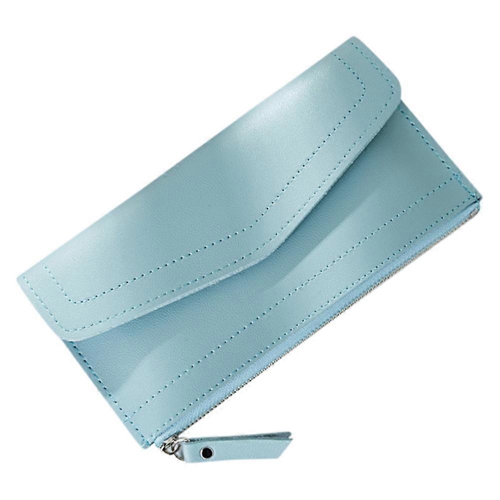Ultra-thin ladies zipper long coin bag change card holder