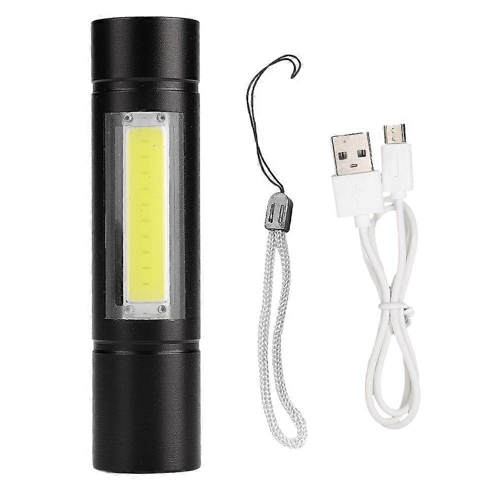USB Charging LED Flashlight  XPR+COB Torch for Outdoor Camping Emergency