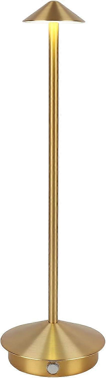 コードレステーブルランプ、ポータブルLEDデスクランプ2000mAh電池式テーブルランプ、アルミニウムのMordern充電式ナイトライト、調光可能なテーブルライト