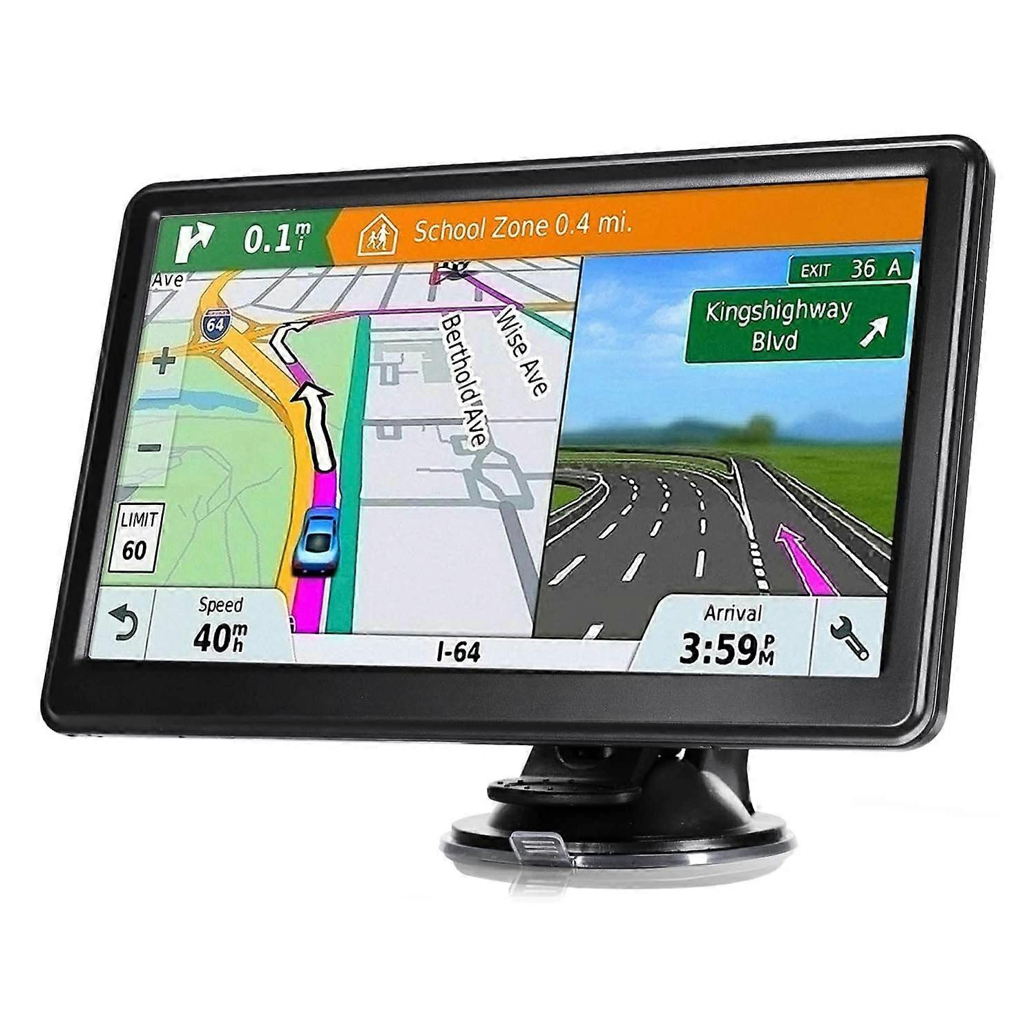 G102 7 Inch Car GPS Navigator 128M + 8G Speed Camera Alert Navigation System with Europe Map