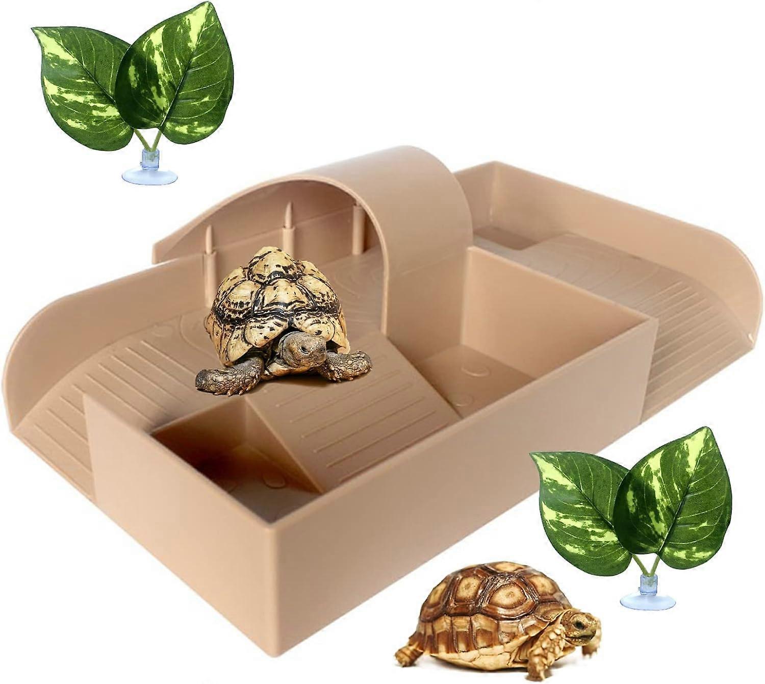 Non-slip Ramp, Basking Platform For Enhanced Comfort, Easy-to-assemble Multipurpose Dish, Reptile Bathing Pool Ideal For Freshness And Privacy,