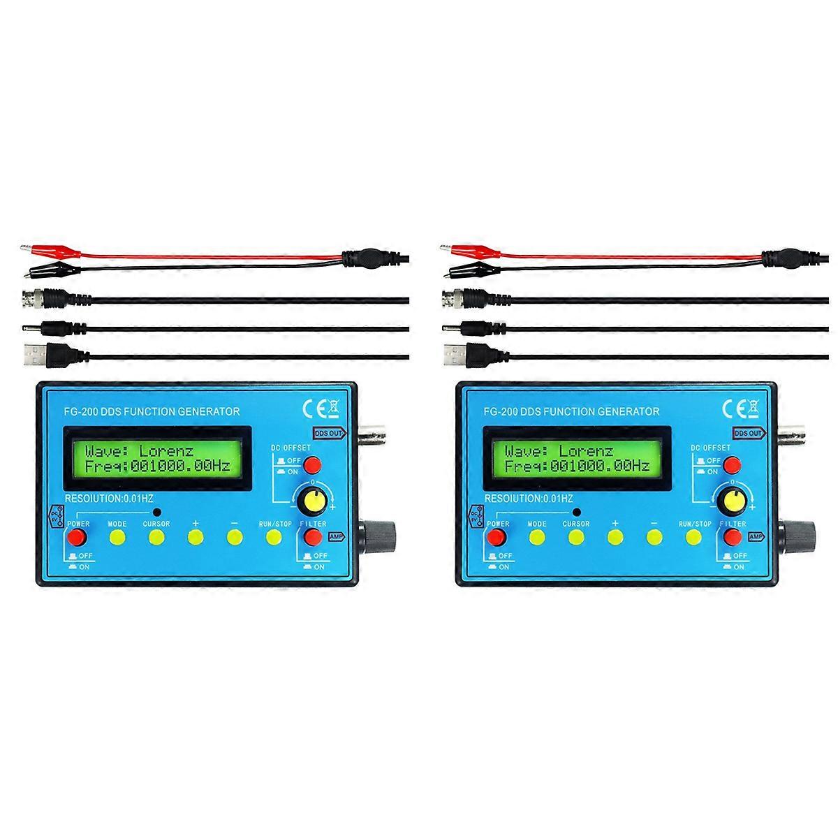 2X FG-200 DDS Function Signal Generator Frequency Counter 0.01Hz -500KHz Signal Source Module