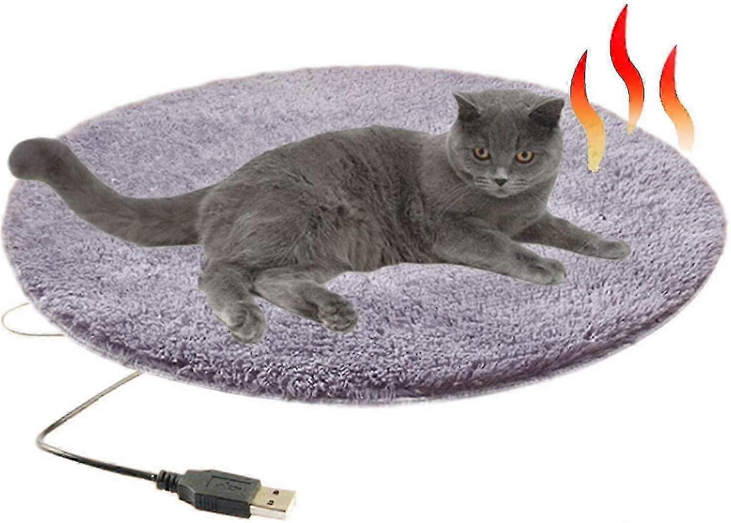 Electric Cat Heating Pad with Large Size Waterproof and Safe for Bed Use
