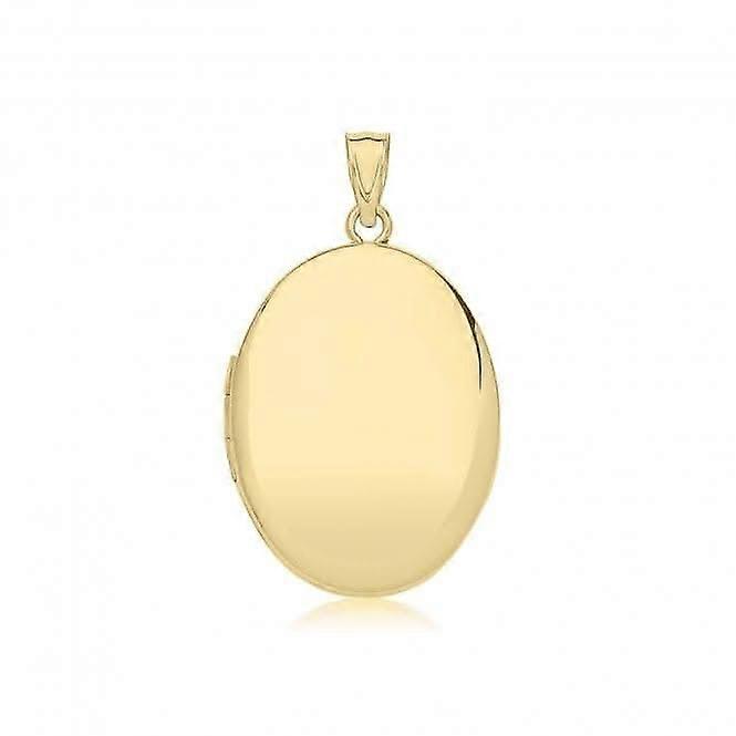 9ct Yellow Gold Plain Oval Locket PN1319