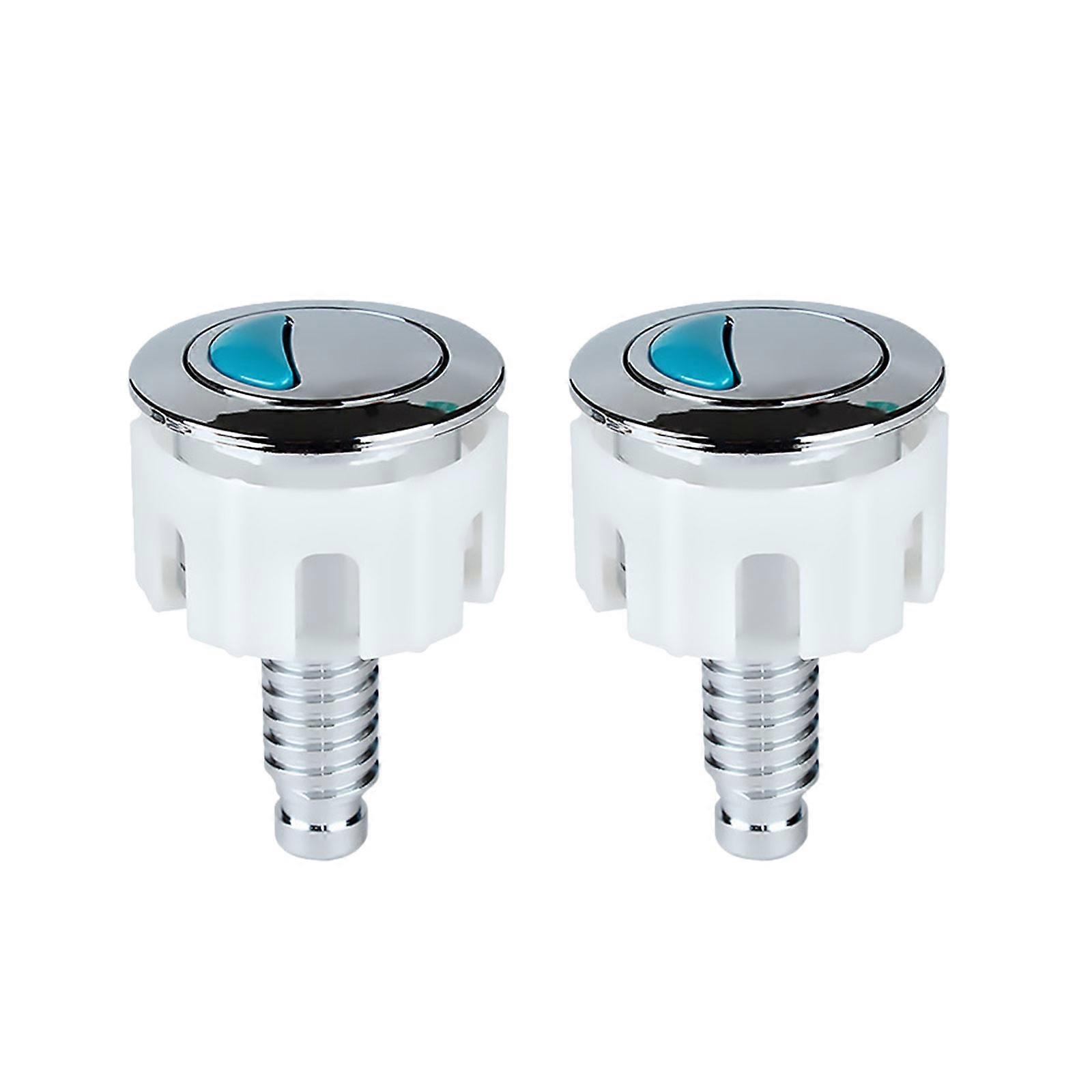 Pack of 2 Double  Flush Toilet Button Round Head easy installs  Replacement Toilet Flush Systems for Cistern Tanks  Systems