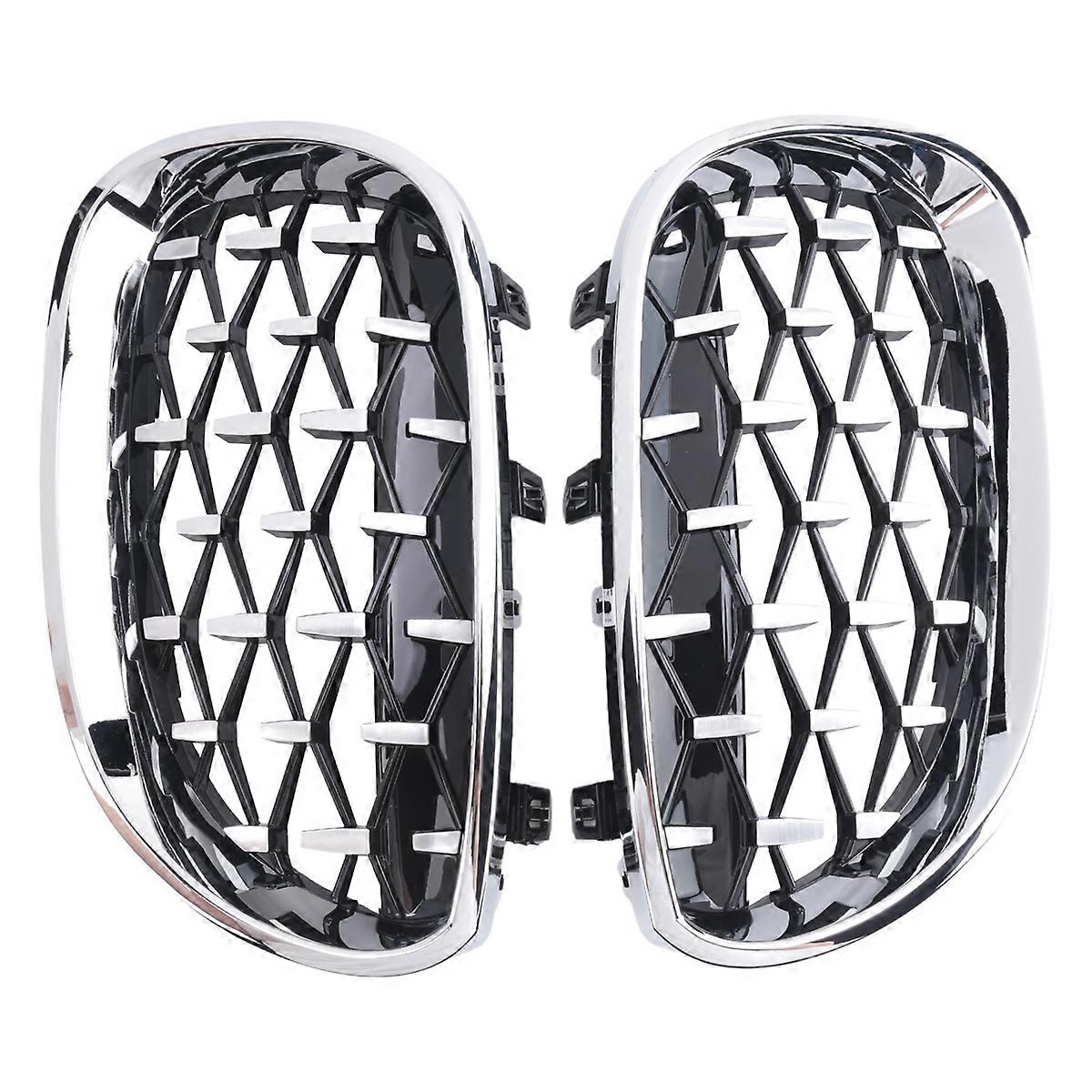 Front Kidney Grille Grill Chrome Diamond Style for - 5-Series E60