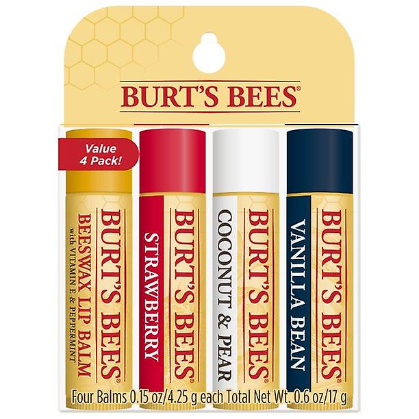 Burt's Bees 100% Natural Moisturizing Lip Balm, Multipack, 4 Count