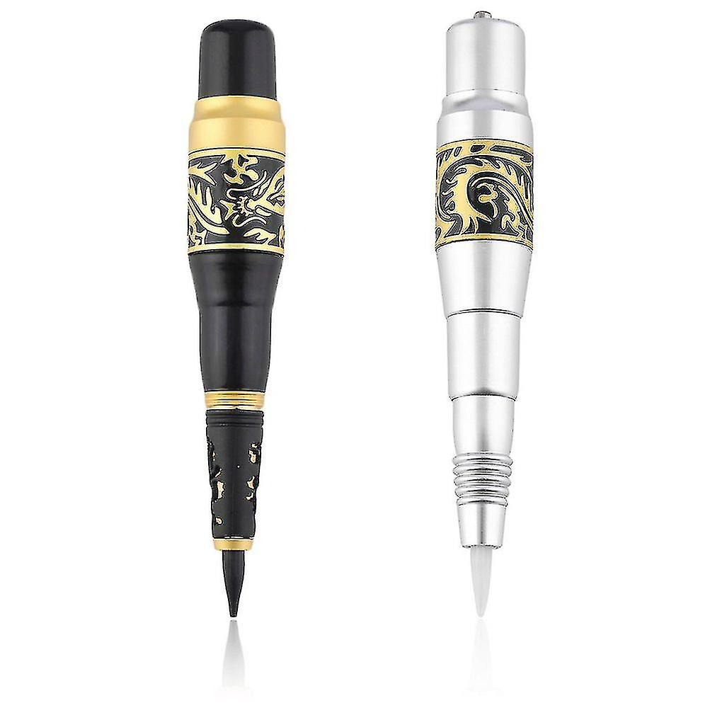 Permanent Makeup Tattoo Eyebrow Pen Machine 50 Needles Tips Power Supply Set