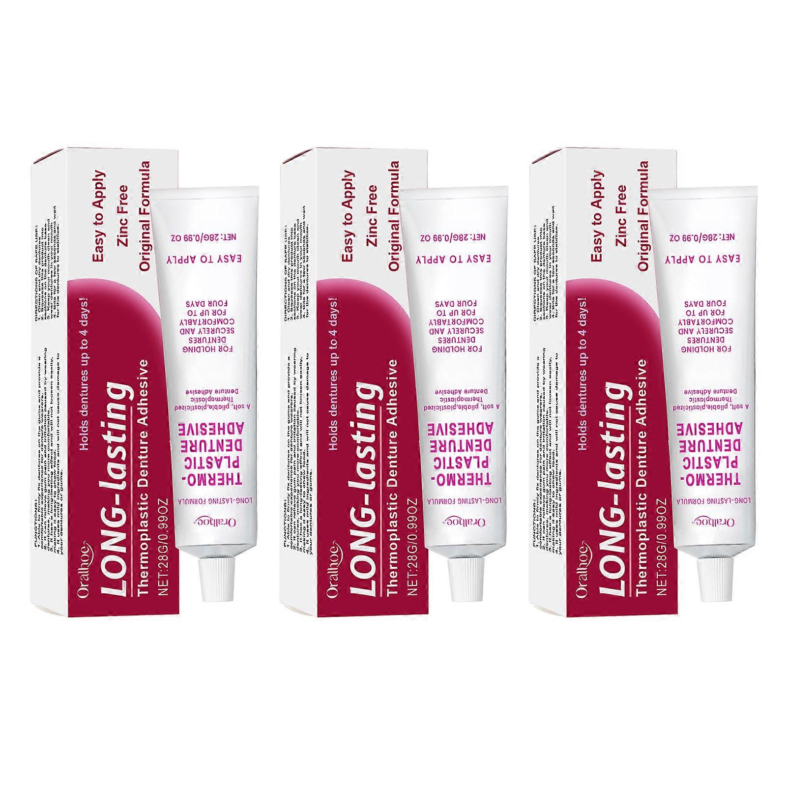 Soft Thermoplastic Denture-Adhesive, Premium Formulas Non Glue Denture-Adhesive Cream, for Refitting Tightening-Dentures