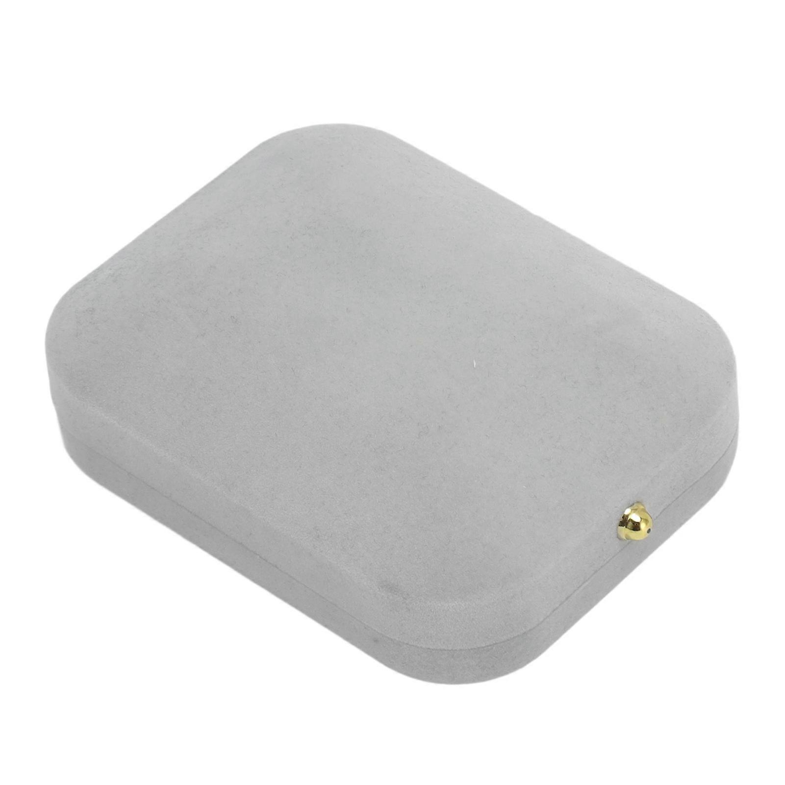 Schmuck Geschenkbox Polsterung Weiches Futter Exquisites Leichtes tragbares kleines Schmucketui Hellgraue Anhänger Box