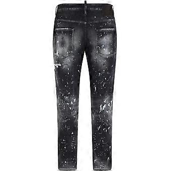 dsquared2 jeans with paint black jeans white paint splatter