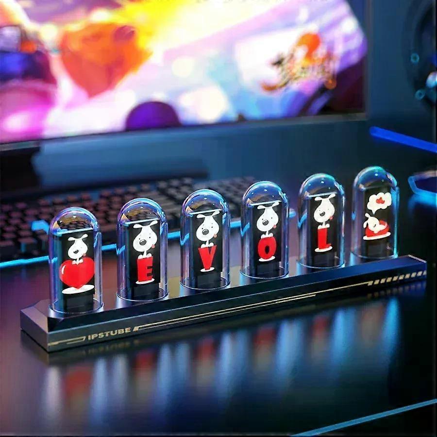 Nixie Tube Clock RGB LED DIY IPS Display Color Digital Analog Night Light Game Desktop Decor Gift Idea