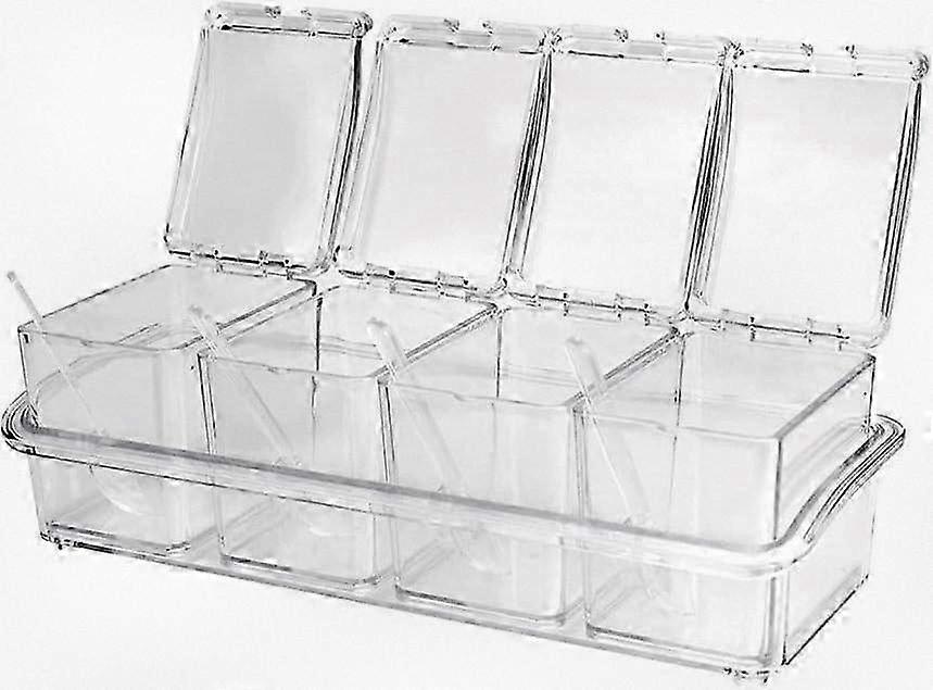 Transparent Spice Container Kitchen Storage Jar with Lid