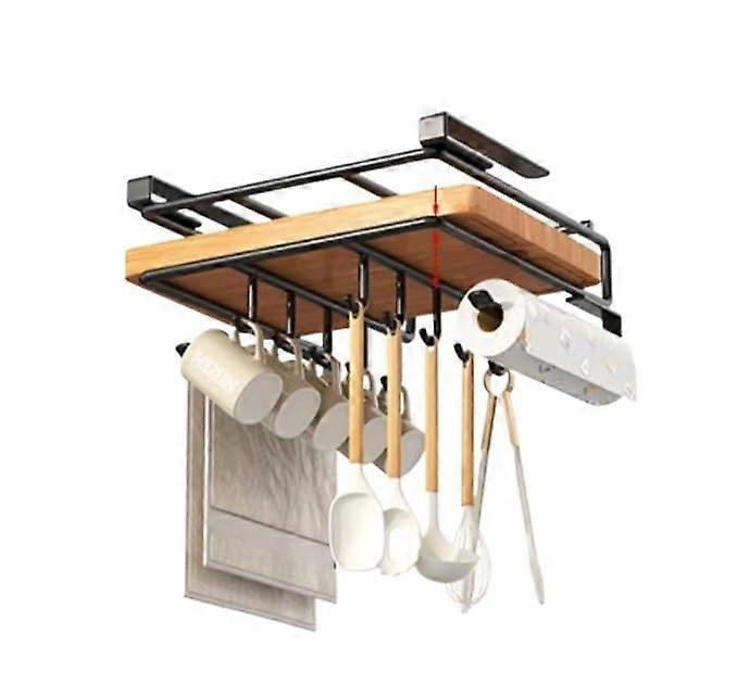 Stainless Steel No-Punch Rustproof Shelf Bracket for Kitchen Under Cabinet, Heavy Duty Support, 6-Inch, Adjustable