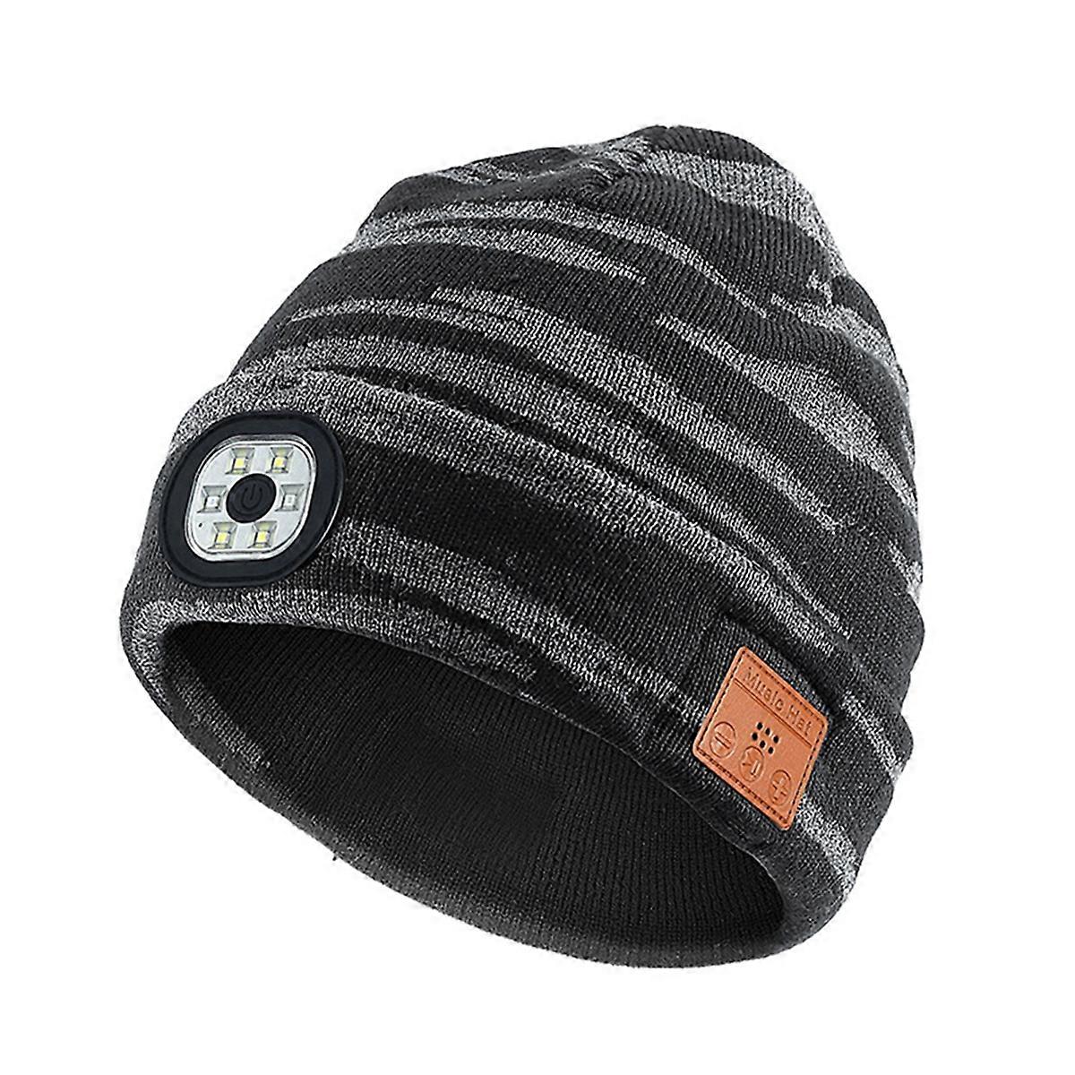 Bluetooth 5.3 Hat with LED Lights and Music Knitted Hat with Built-in Headphones are the Bestchoice