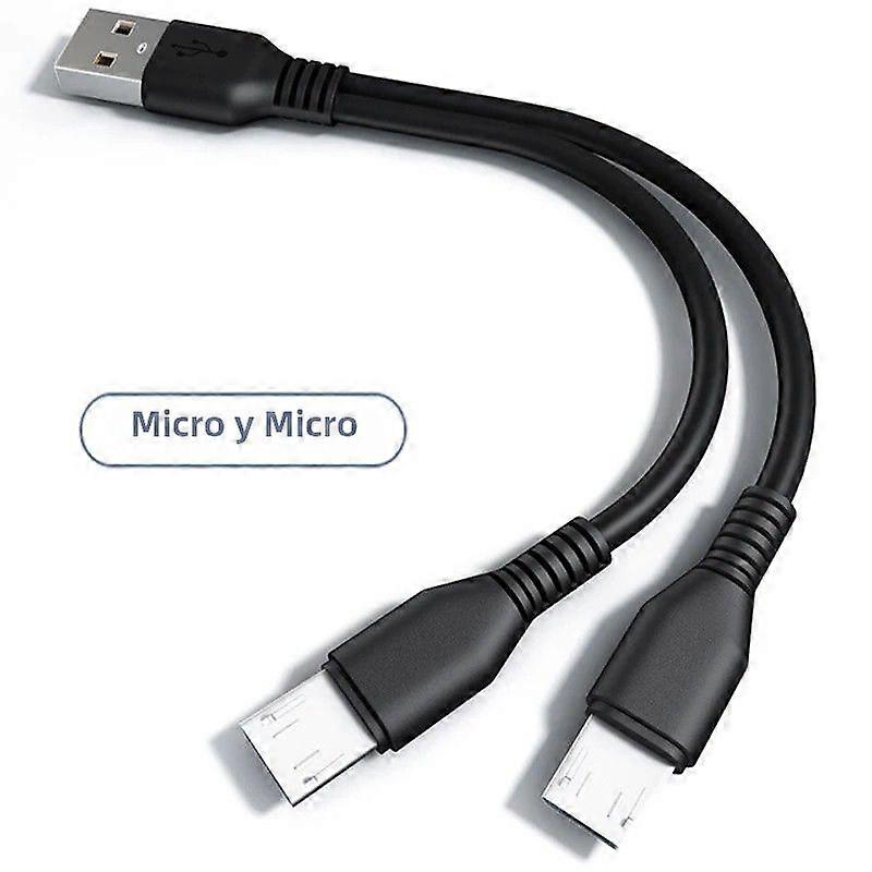 2 in 1 Micro USB and Type C Fast Charging Cable for Samsung S23 Xiaomi Mi 13 Splitter Cable for 2 Devices Compatible with GTWIN