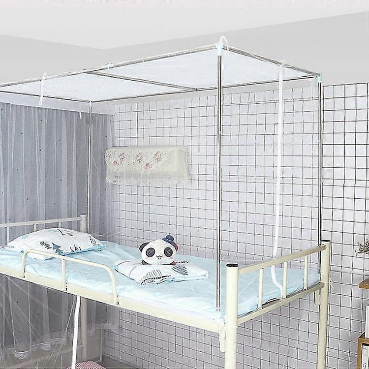 Student Dormitory Upper Berth Free Installation of Dustproof Top Side Single Door Mosquito Net 90x190x150 cm (Including Bracket)