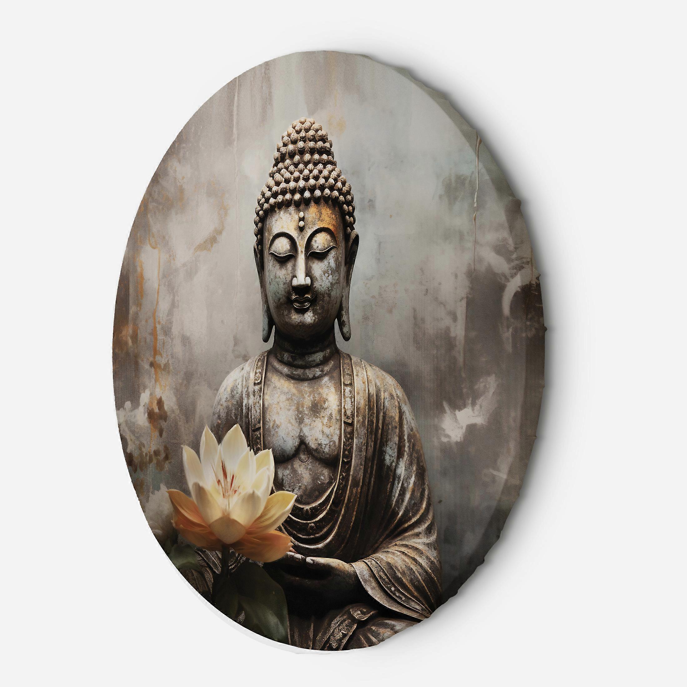 Impression sur toile, Bouddha méditant abstrait - 60x60