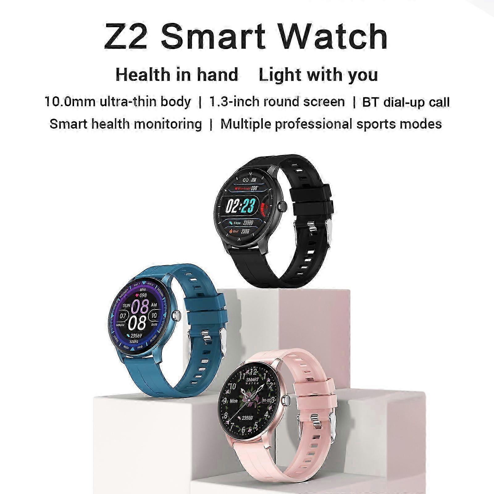 Z2 Smart Sports Watch 1.3'' Full-touch LCD Screen 10mm Ultra-thin Body BT Dial-up Call Health Monitoring Multiple Sports Mode Custom Dial Compatible w