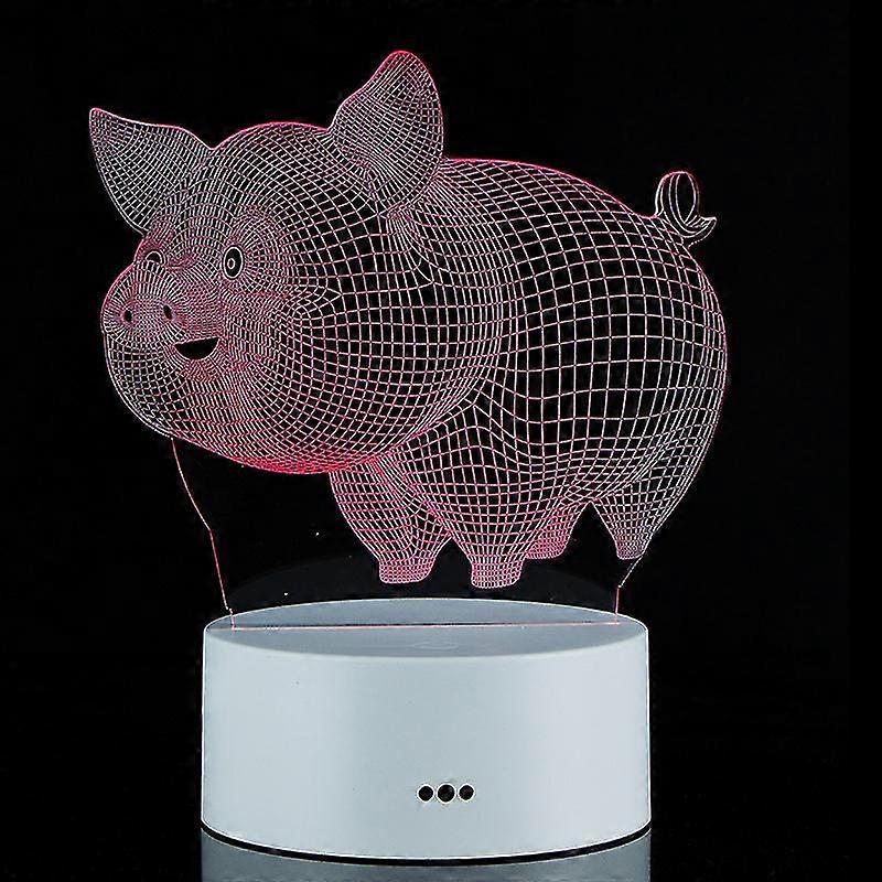 3D الوهم مصباح 7 ألوان التغيير البصري لمسة ضوء USB والتحكم عن بعد آرت ديكو جعل رومانسية