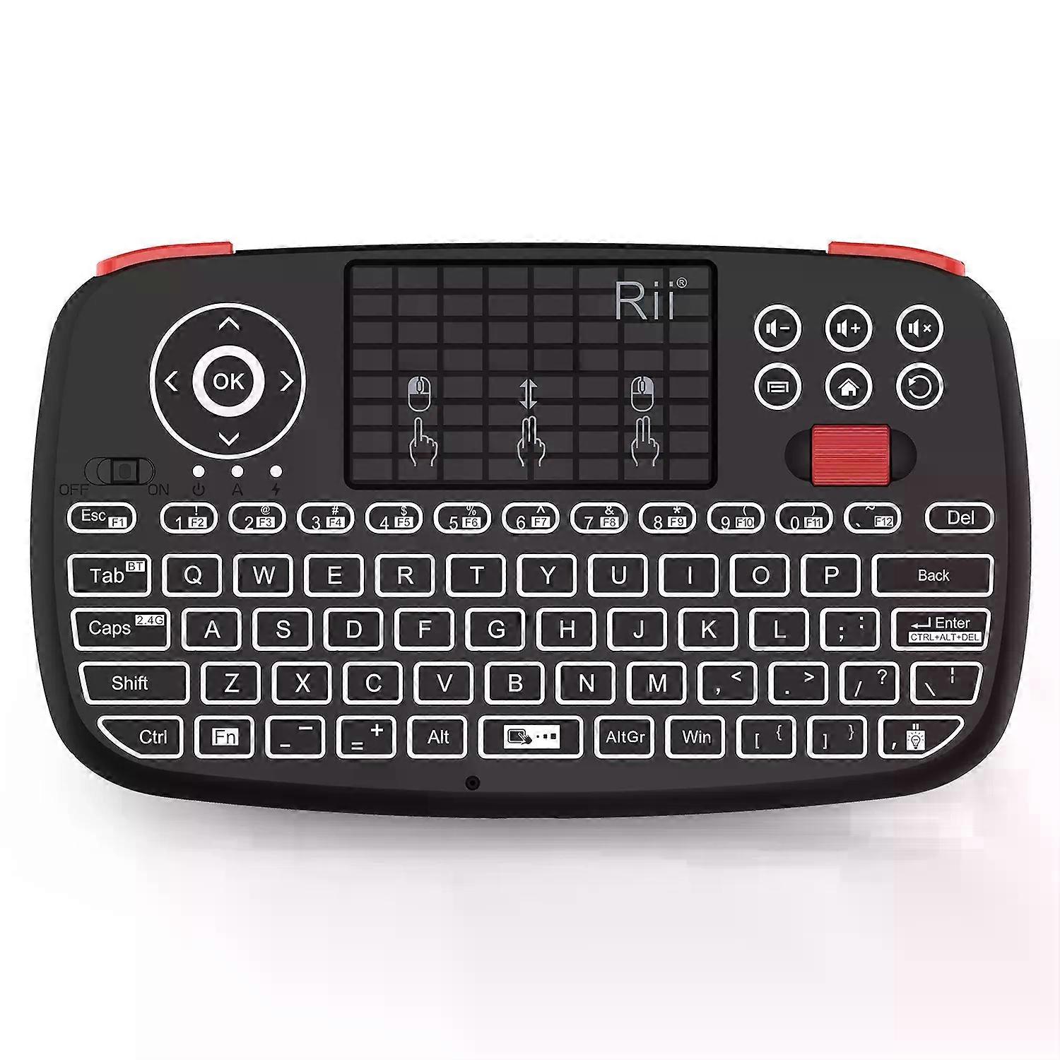 con i4 Mini BT Wireless Keyboard With Touchpad 2.4GHz Backlit Mouse Remote Control For Windows Android TV Box Smart TV