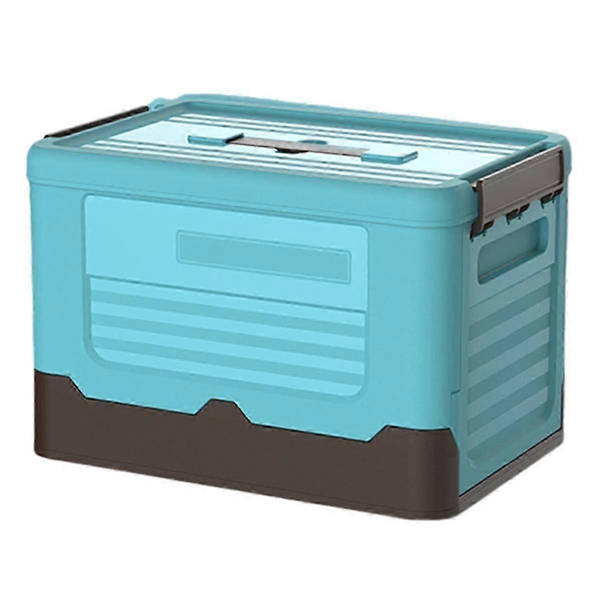 Folding Storage Box Multifunction Foldable Organizer Container Plastic Sundries Blue well