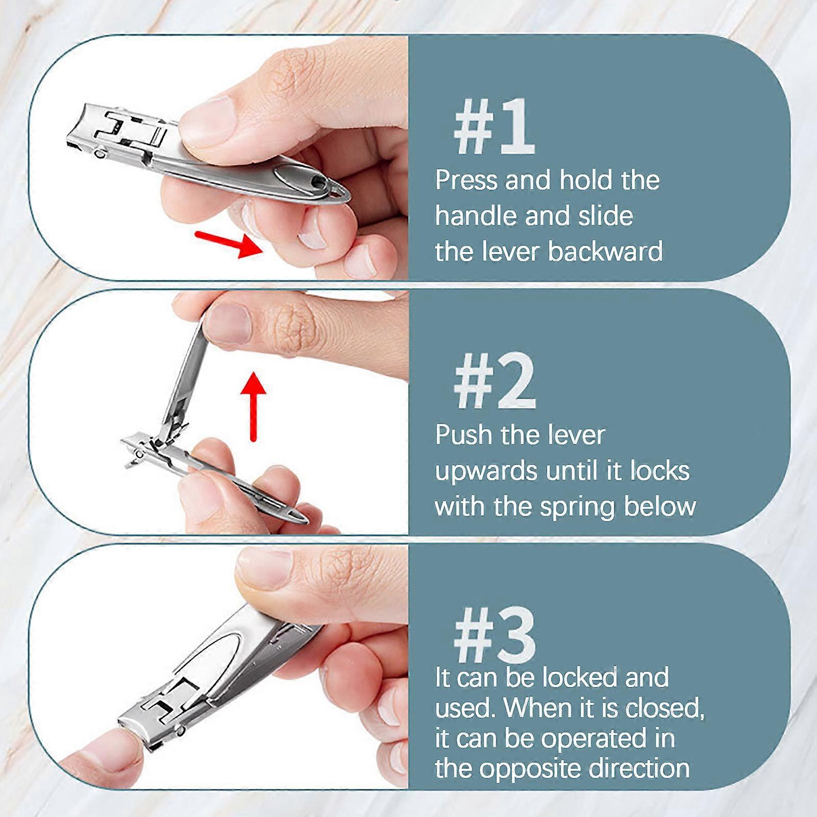 thin Portable Nail Clippers Manicure Tools Antisplash Nail Clippers PU2850