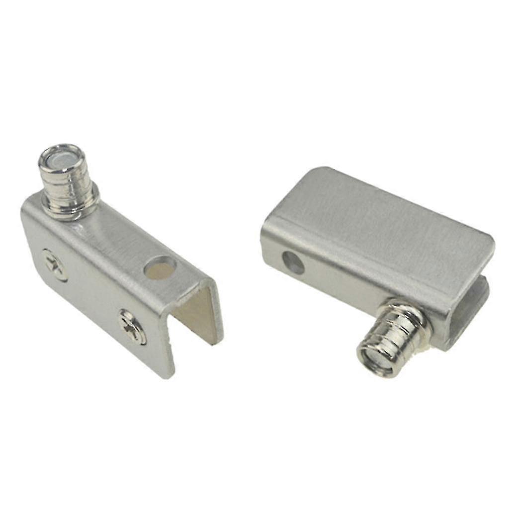 2PCS Clamps Clips Hinges Set for Cabinet, Showcase & Display Window
