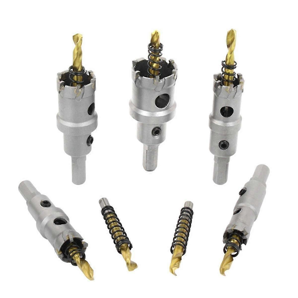 7PC 3-Edge in acciaio inossidabile in lega di titanio placcato apri foro Piastra in acciaio spesso Piastra in ferro Foro Punc