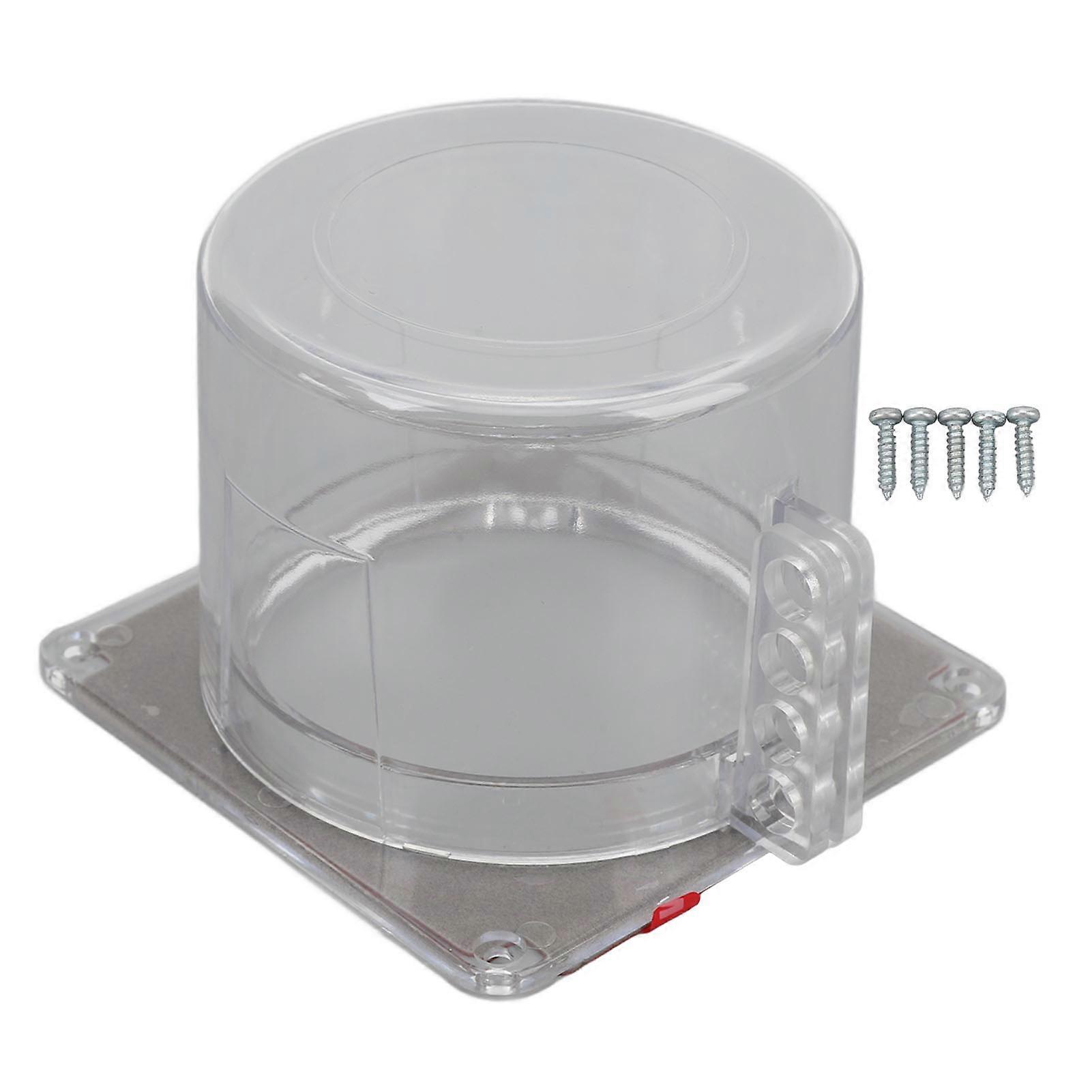 Emergency Stop Button Cover Lockout Transparent Plastic Visual Safety Guard for Push Button Protection Breakdown Maintenance D60-2
