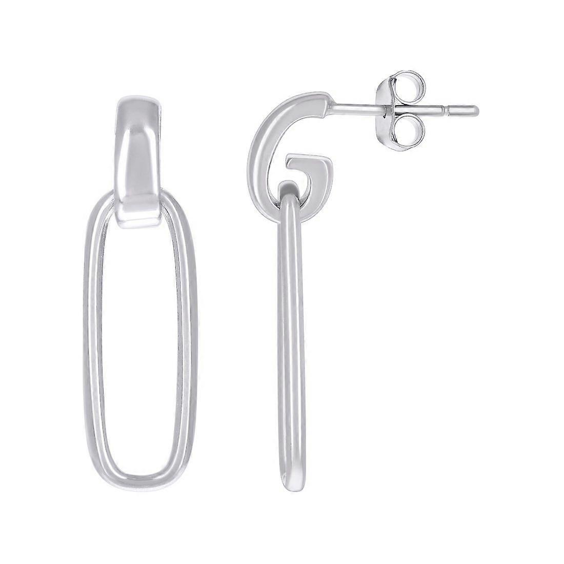 925スターリングシルバーレディースファッションダングルイヤリング女性用29x9mm幅ダングルイヤリング