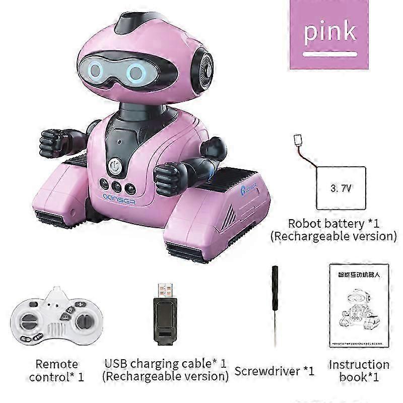 Robot Toys, Remote Control Robot Toys for Kids, Rechargeable RC Robot with Auto-Demonstration and Dancing Singing Music LED Eyes Demo, Birthday Gift f