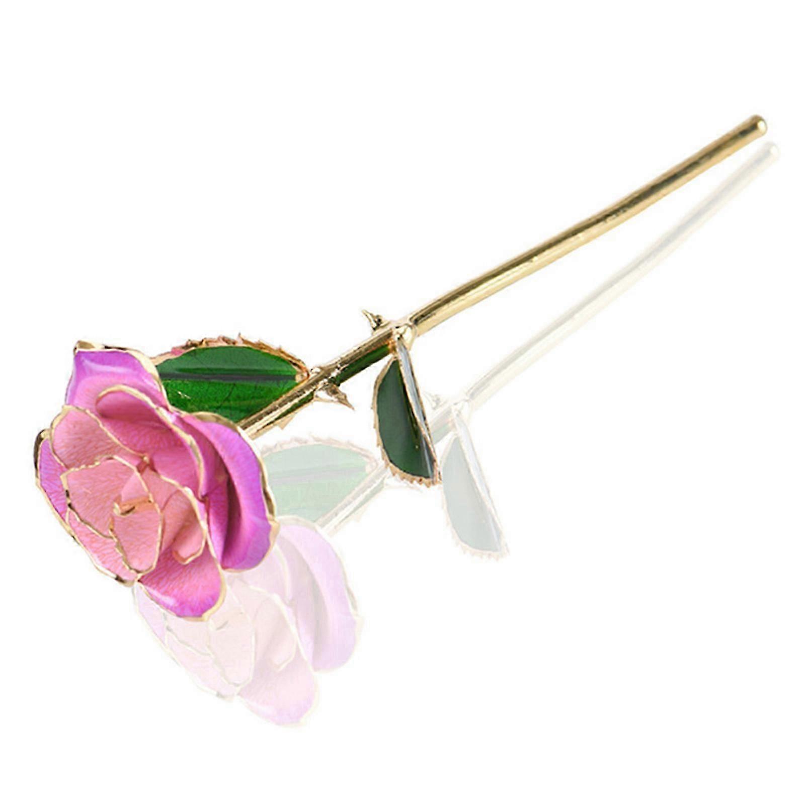 Rose éternelle en or 24 carats, idéale pour un anniversaire, une fête des mères ou une épouse.