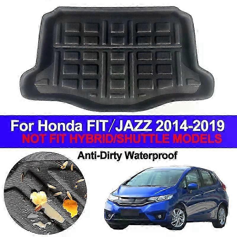 Car Rear Boot Cargo Liner Trunk Floor Mat Carpets Tray Mats Pad Mat Carpet For Honda Fit Jazz Hatch 2014 - 2016 2017 2018 2019