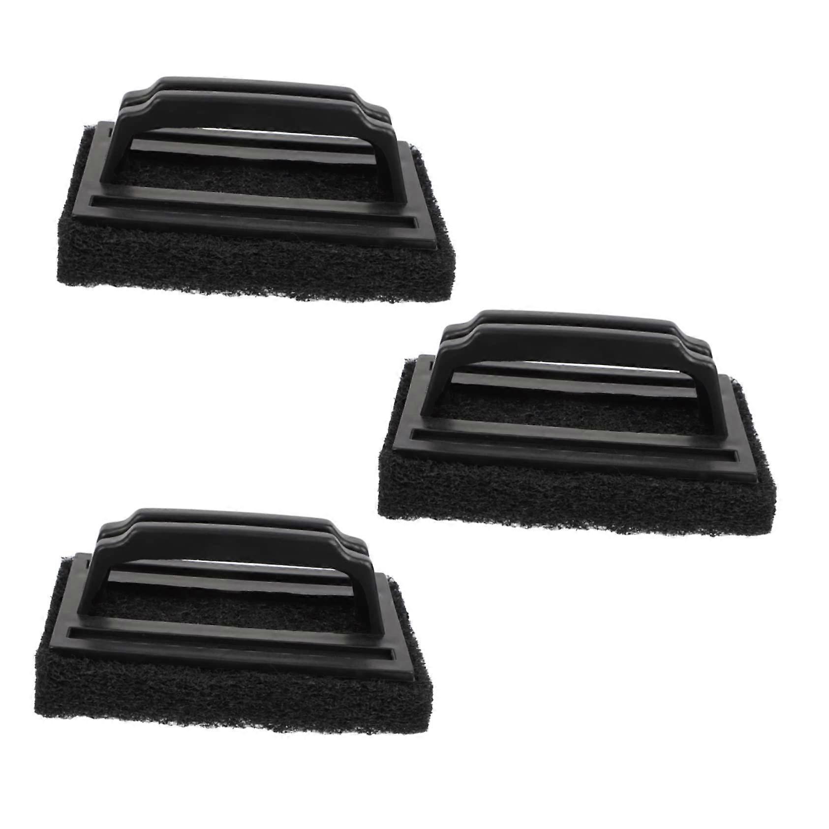 Portable Grill Sponge Grill Cleaning Brush For Removing Stains Burnt-On Food Residue With Ergonomic Handle
