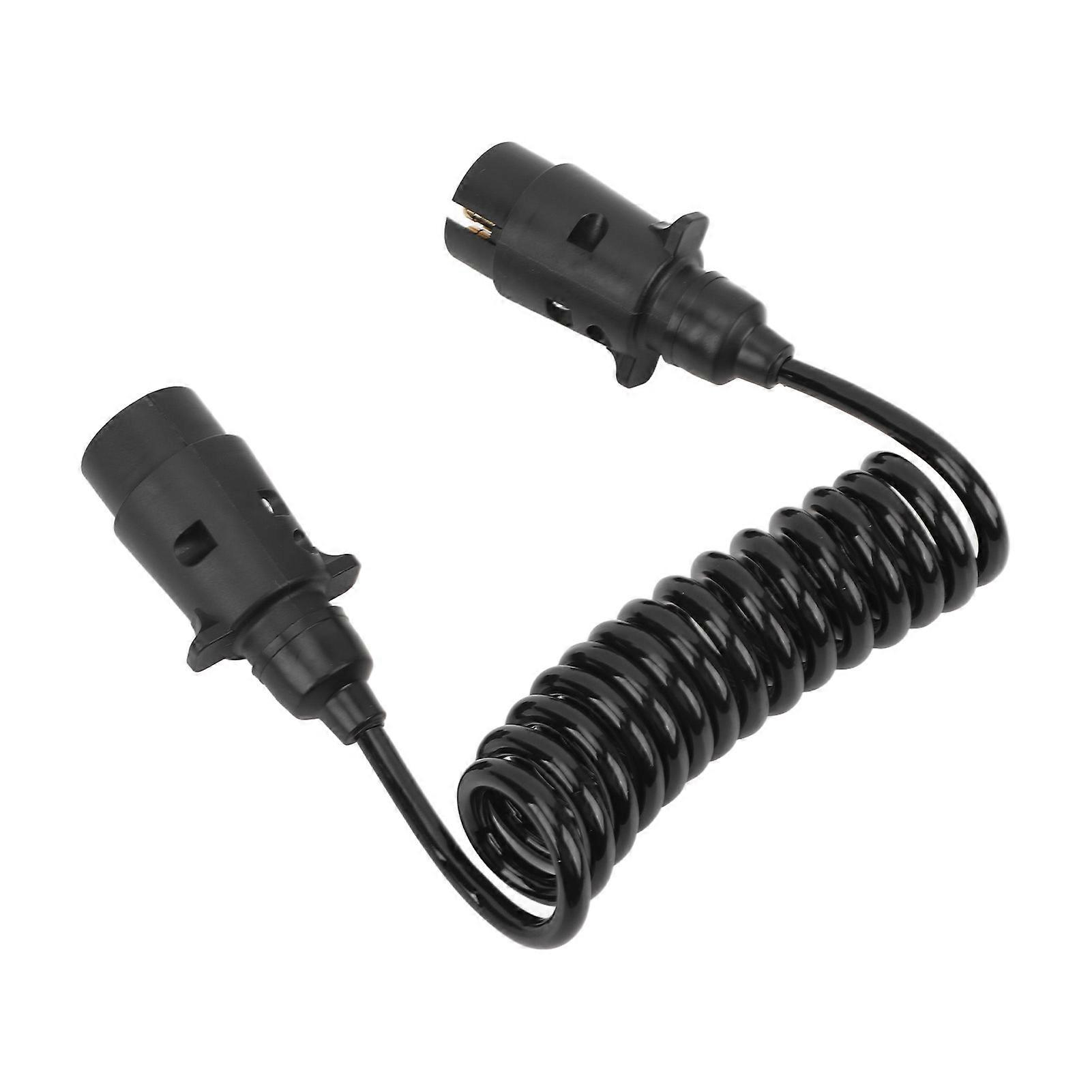 12V 7pin to 7pin Trailer Plug Adaptor 2 Meters Trailer Spring Socket Wiring Connector for Trailer RV Caravan Boat