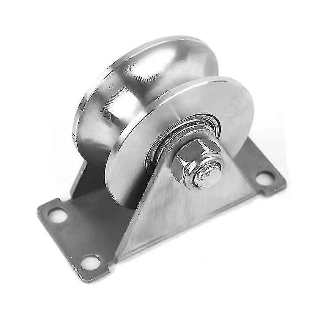 2in Heavy Duty Stainless Steel Sliding Door Wheels U-slot Rollers Dual Plate Pulleys