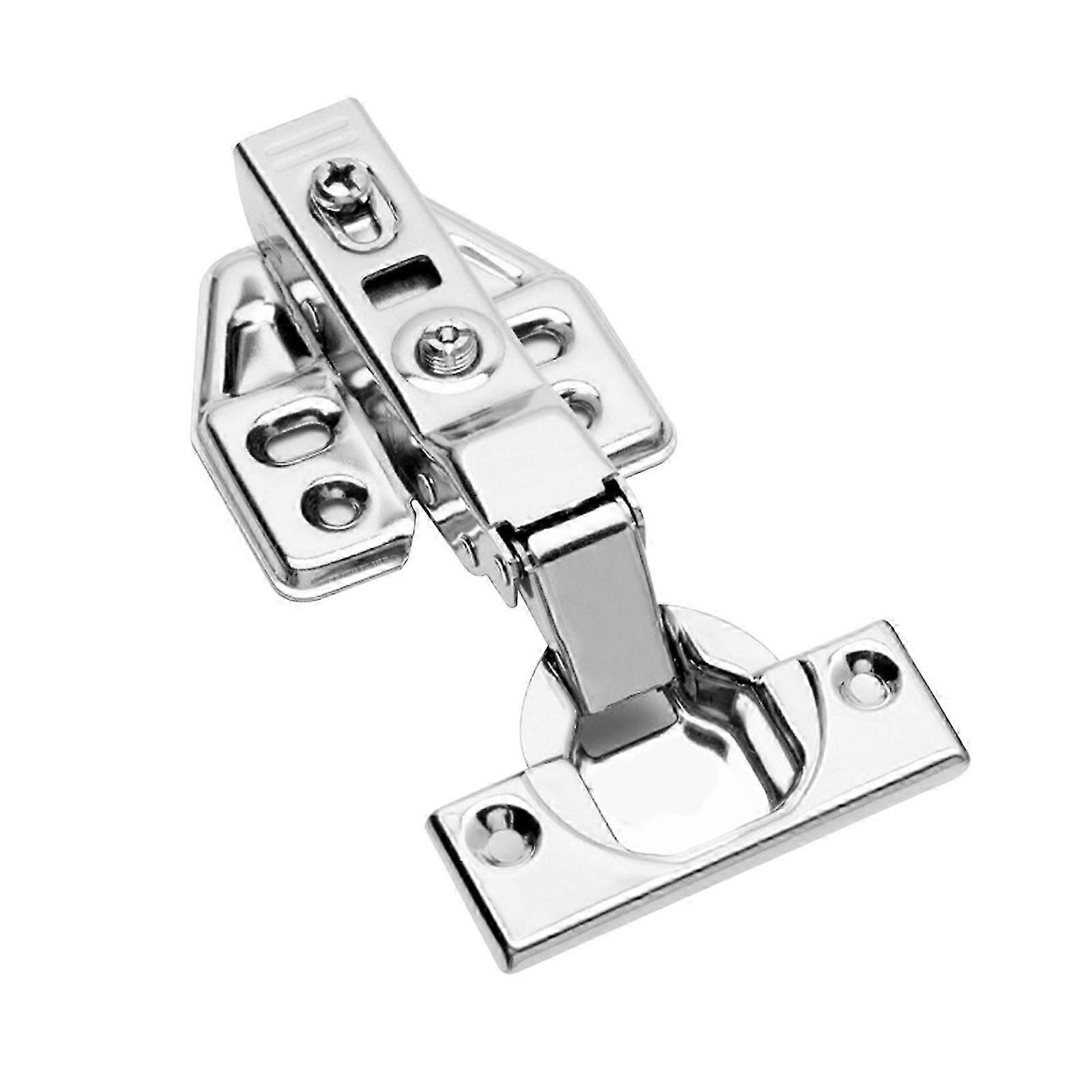 10pcs Soft Close Cabinet Hinges Full/Half Overlay Silver for Kitchen Wardrobe