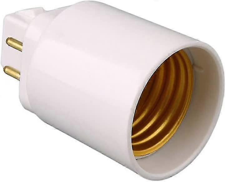 Led Light Lamp Adapter Gx24q-e27 Bulb Holder Socket Converter 4 Pin Holder Socket Converter Lamp Holder (white (1pc
