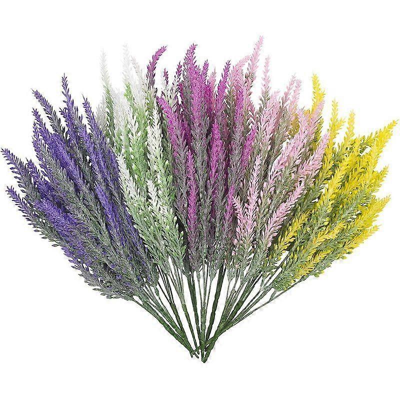 10pcs Artificial Bouquet of lavender flocked colorful DIY decoration