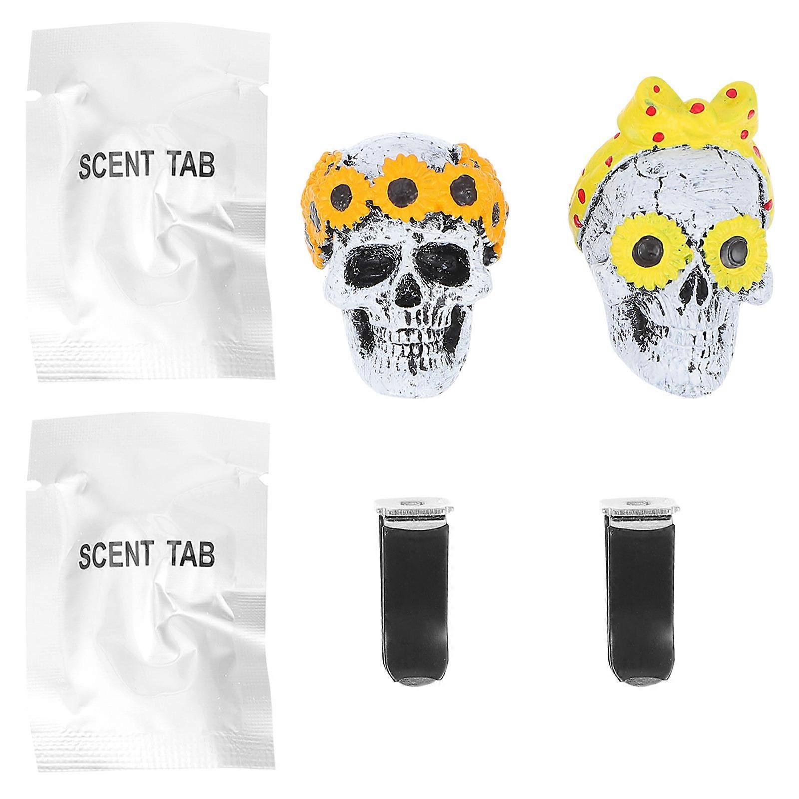 Vehicle-Mounted Aromatherapy Clip Chic Style Car Interior Air Freshener Synthetic Resin 2Sets