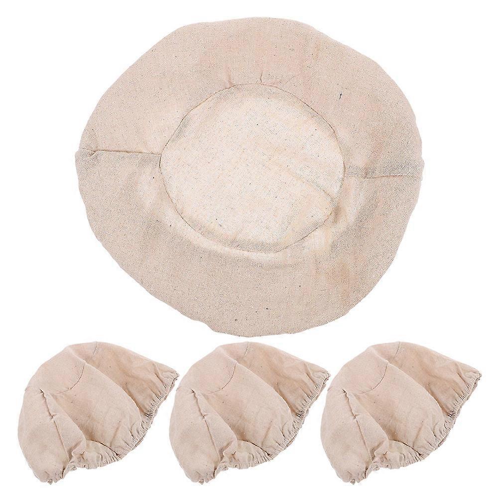 Bread Proofing Basket Liner Cotton Linen For Uniform Expansion Sourdough Bread Baking 4Set