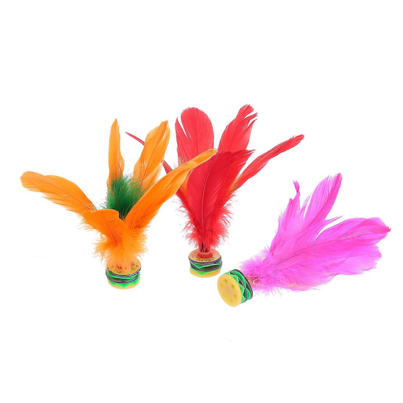 Durable Synthetic Shuttlecocks for Exercising Fun with 5pcs Colorful Foot Toys Perfect for Sports