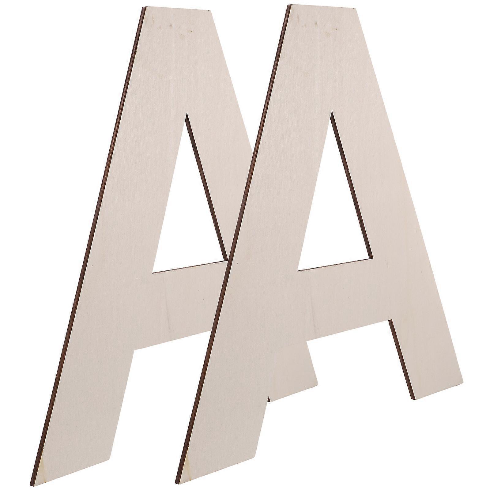 Unfinished Wood Letters Simple Design Wooden Letter A Sign Baby Shower Decor 30X30CM 2Pcs