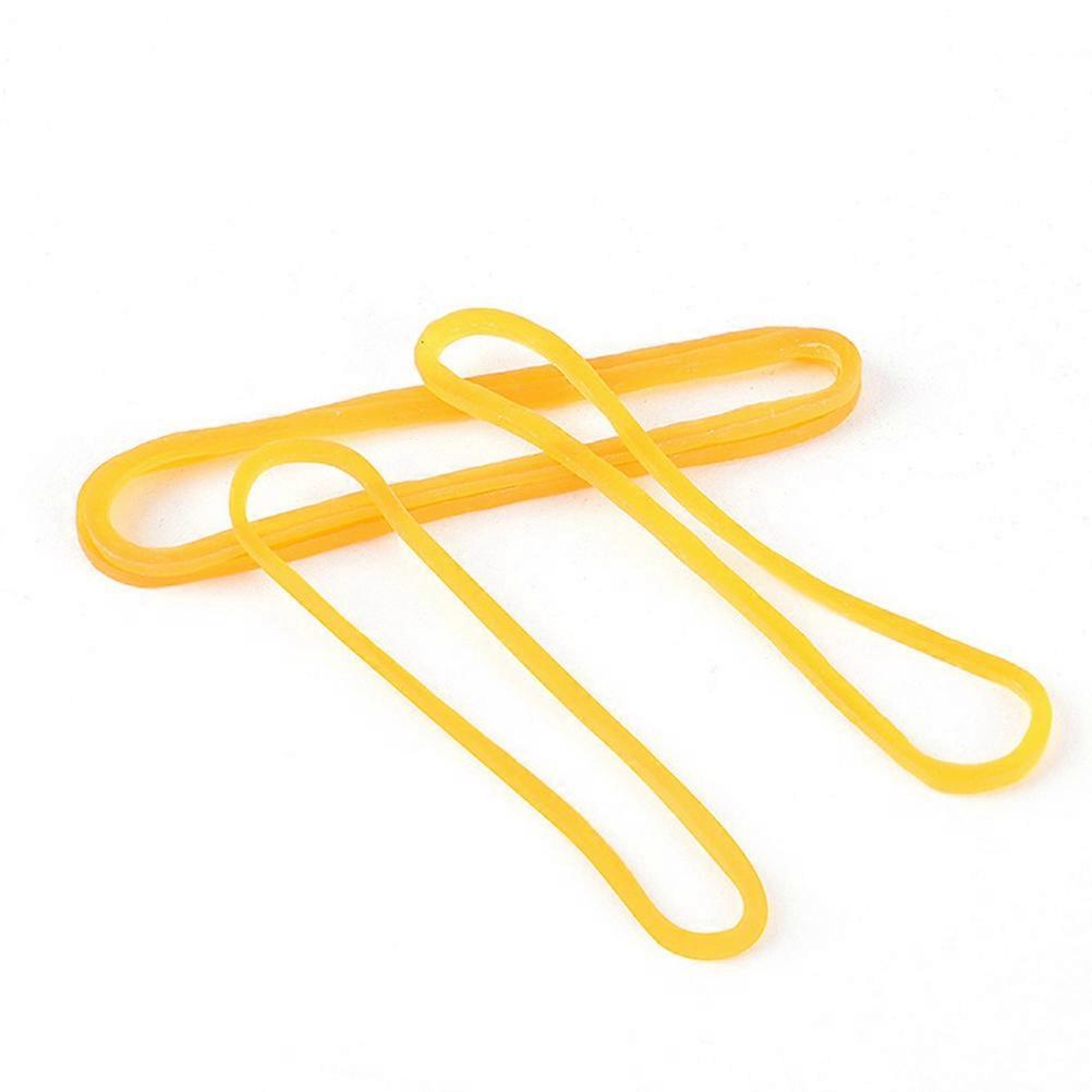 Elastic Rubber Bands Yellow Natural Rubber Bundling Ring For Home Office Use Round Standard Shape 5x0.5x0.2cm 1Box