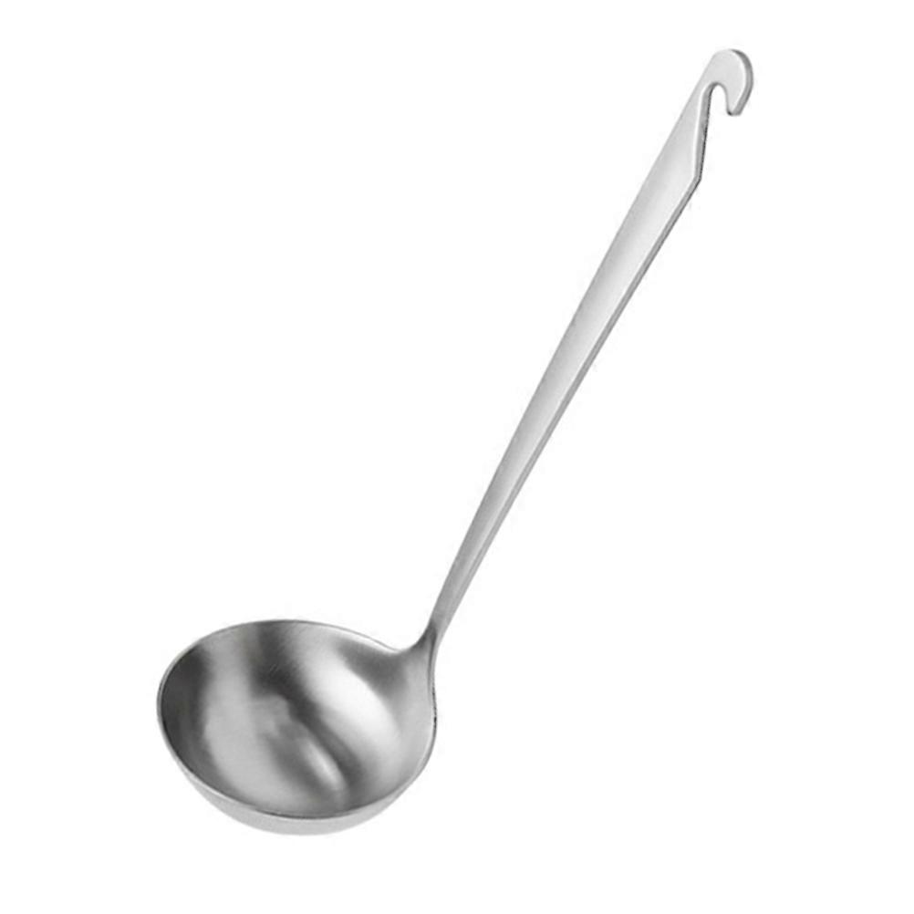 Soup Spoon Stainless Steel Kitchen Utensils For Cooking Soup Preparation Long Handle Reusability 1Set