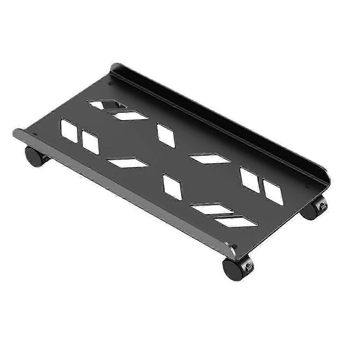Adjustable Mobile PC Tower Stand with Rolling Caster Wheels, Fits Most Computers