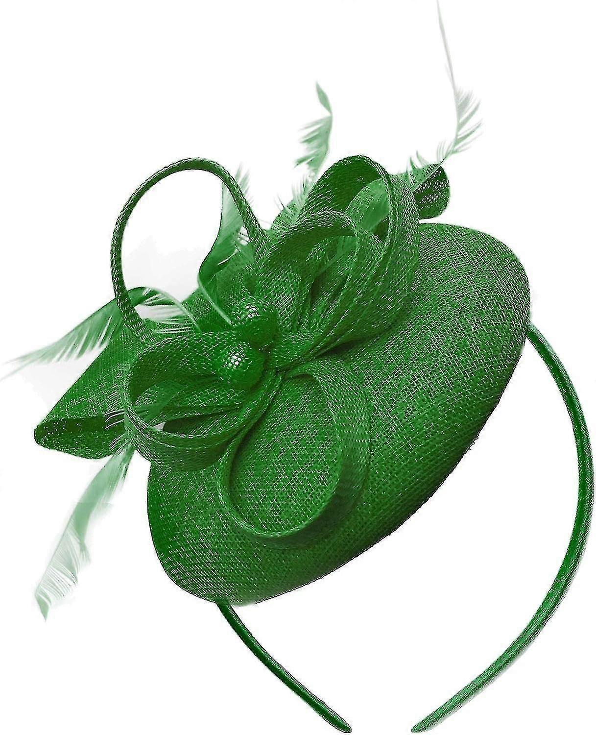 Mărgele Rotund Pillbox Loop Headband Fascinator Pentru Femei Nuntă Ascot Curse [Roz Prăfuit]-yky416