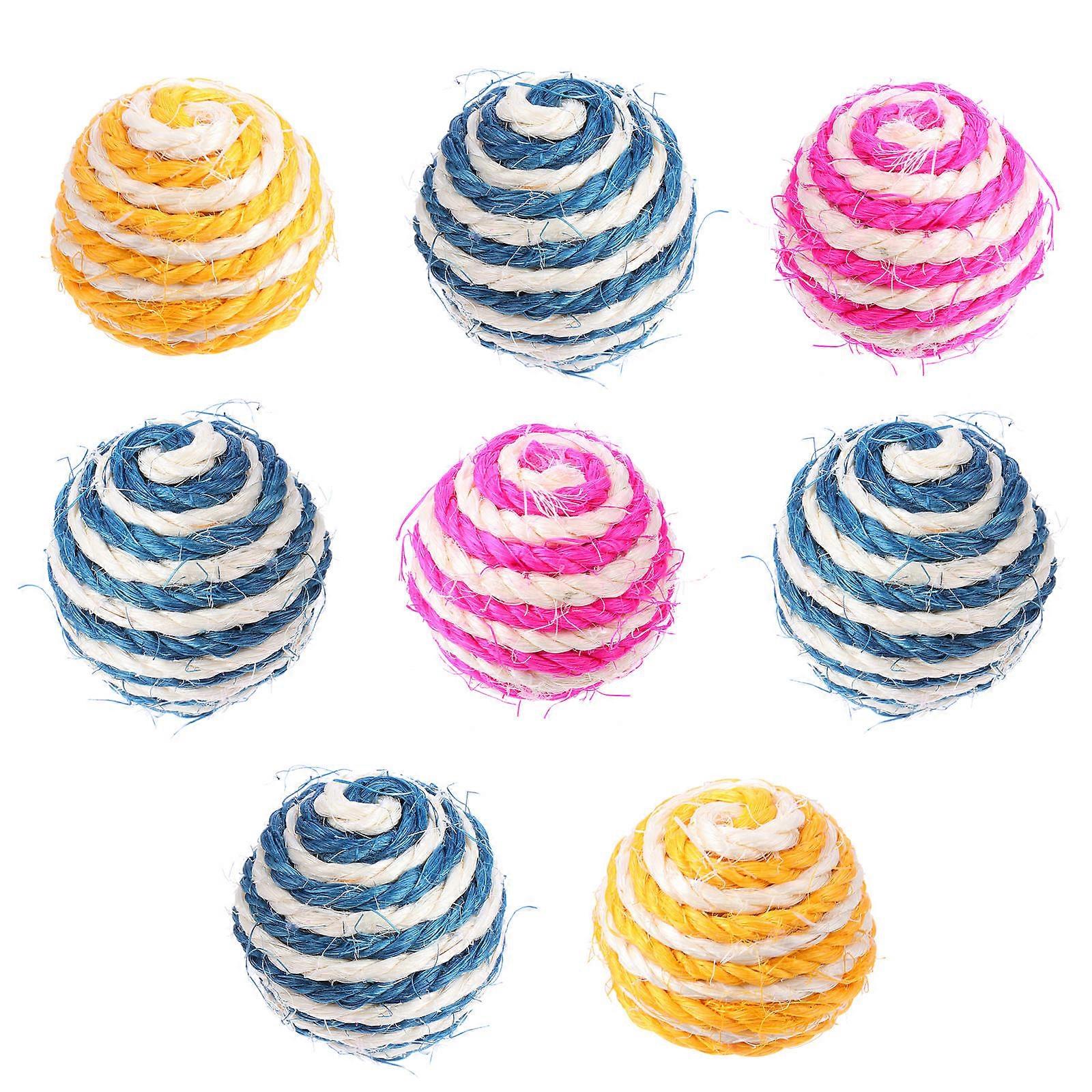 Interactive Cat Toys Cat Play Ball Entertainment Pet Sound Toy Time 8Pcs