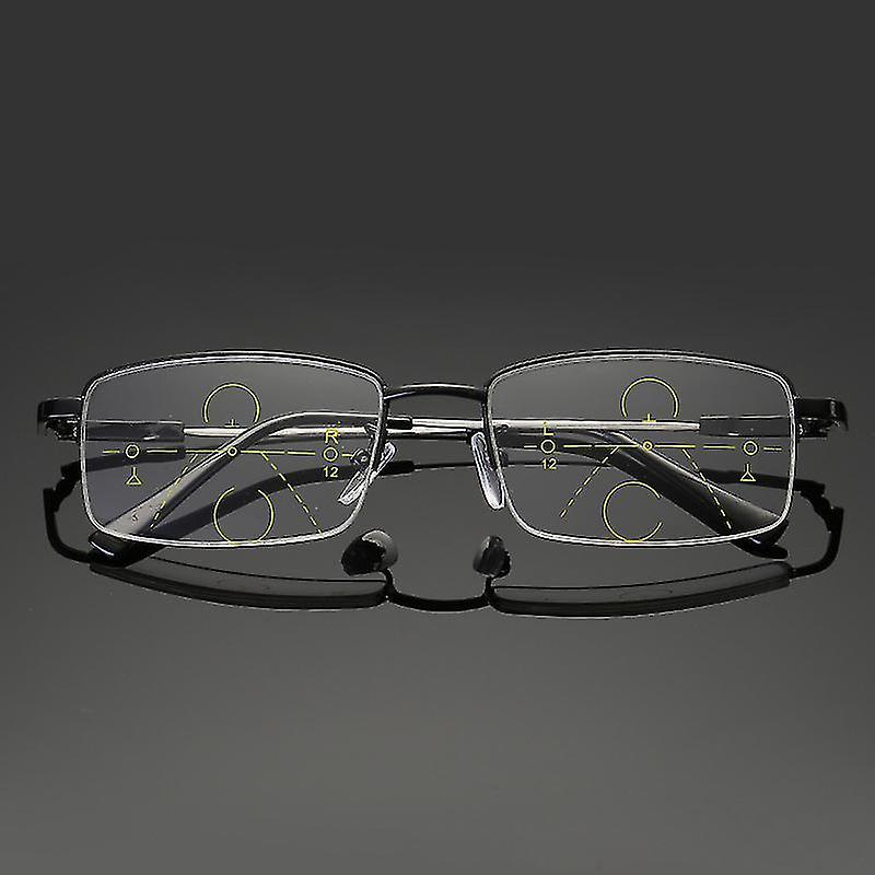 Reading Glasses Progressive Multifocal Lens Presbyopia Anti Fatigue Square Glasses For Elders